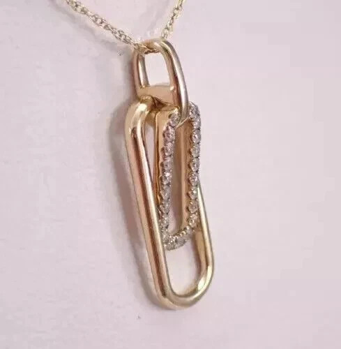 Women’s Charm Beauty Pendant Necklace Simulated Diamond 14K Yellow Gold Plated