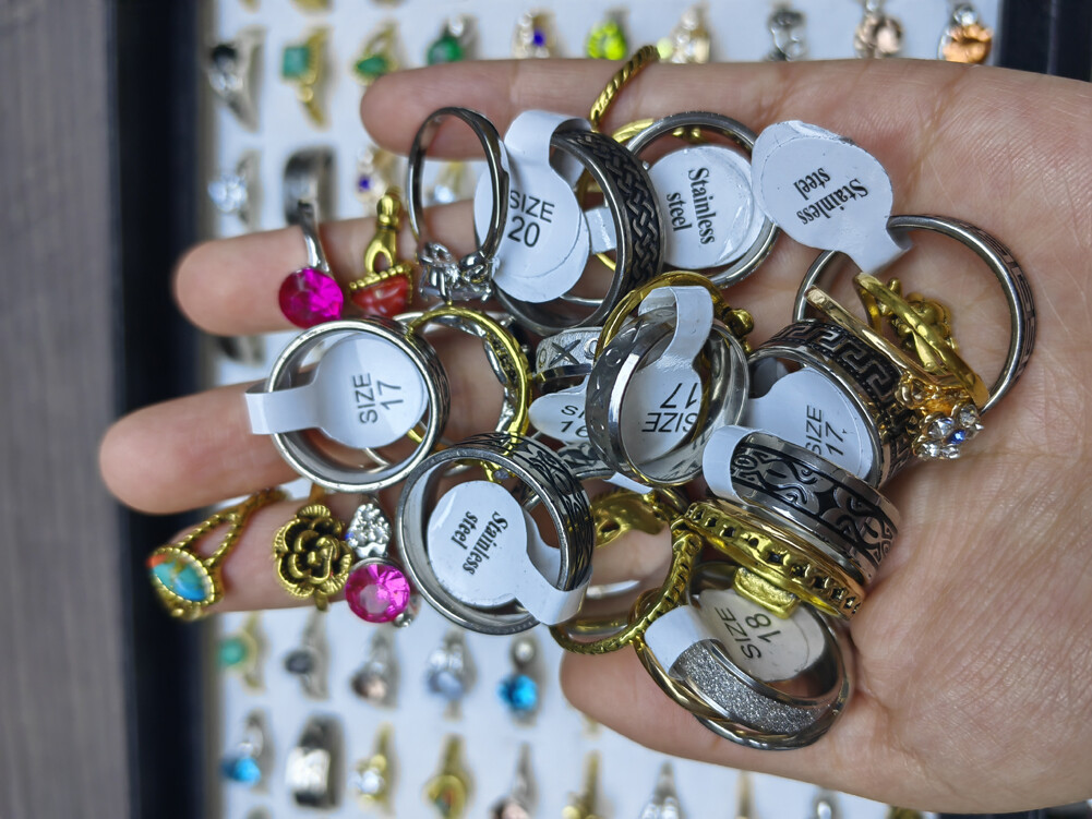 10/200x Mix Lot Alloy Stainless Steel Rings Wholesale Men Women Fashion Jewelry