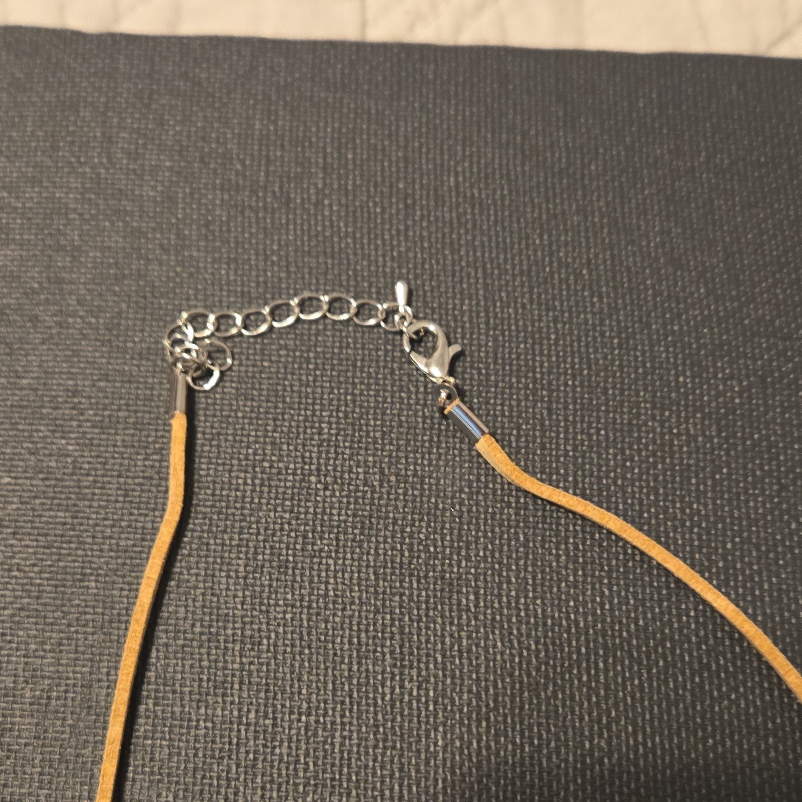 Cheerleader “GO TEAM” Bar Pendant Necklace Brown Leather Cord Silver Lobster