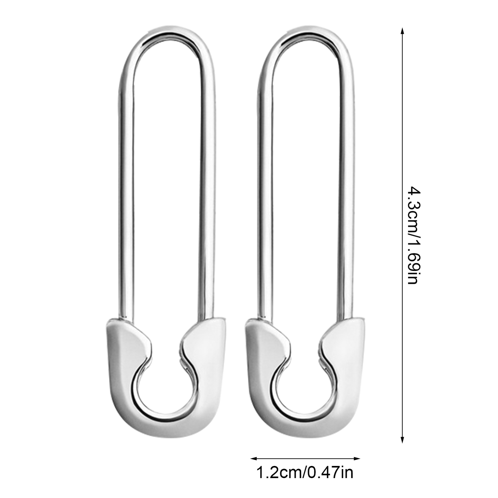 Safety Pin Earrings Metal Paperclip Earrings Fashion Hoops Jewelry for Female