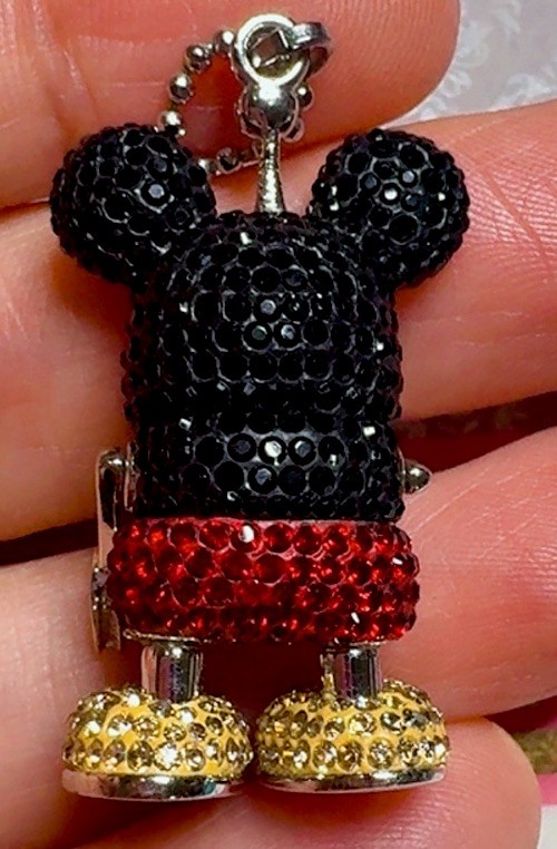 SWAROVSKI DISNEY MICKEY MOUSE CRYSTAL LONG NECKLACE RARE & BEAUTIFUL
