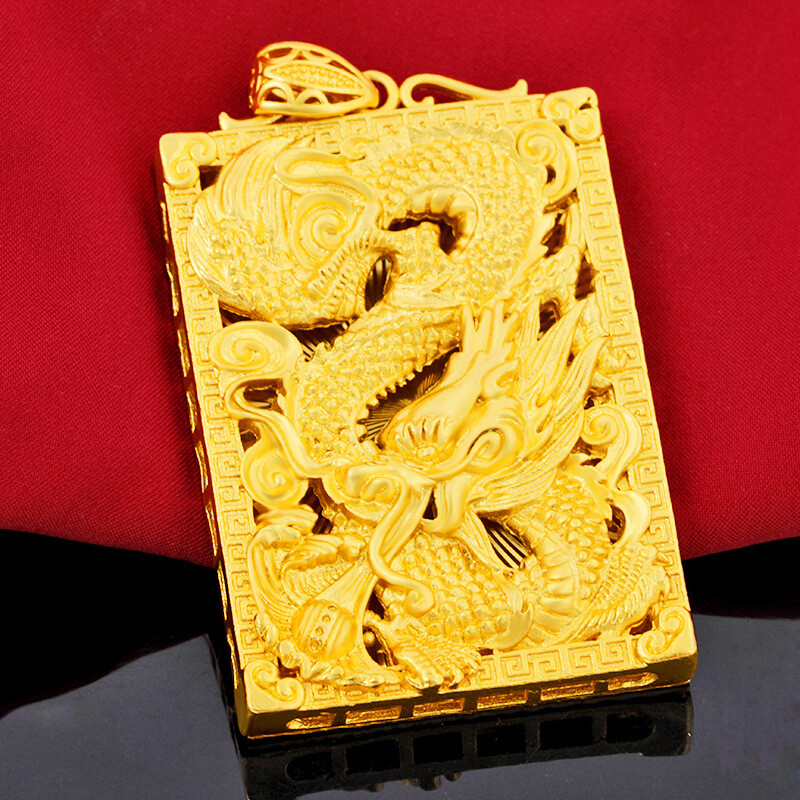 Men’s New dragon 22K 23K 24K Thai Baht Gold Filled Yellow GP Pendant
