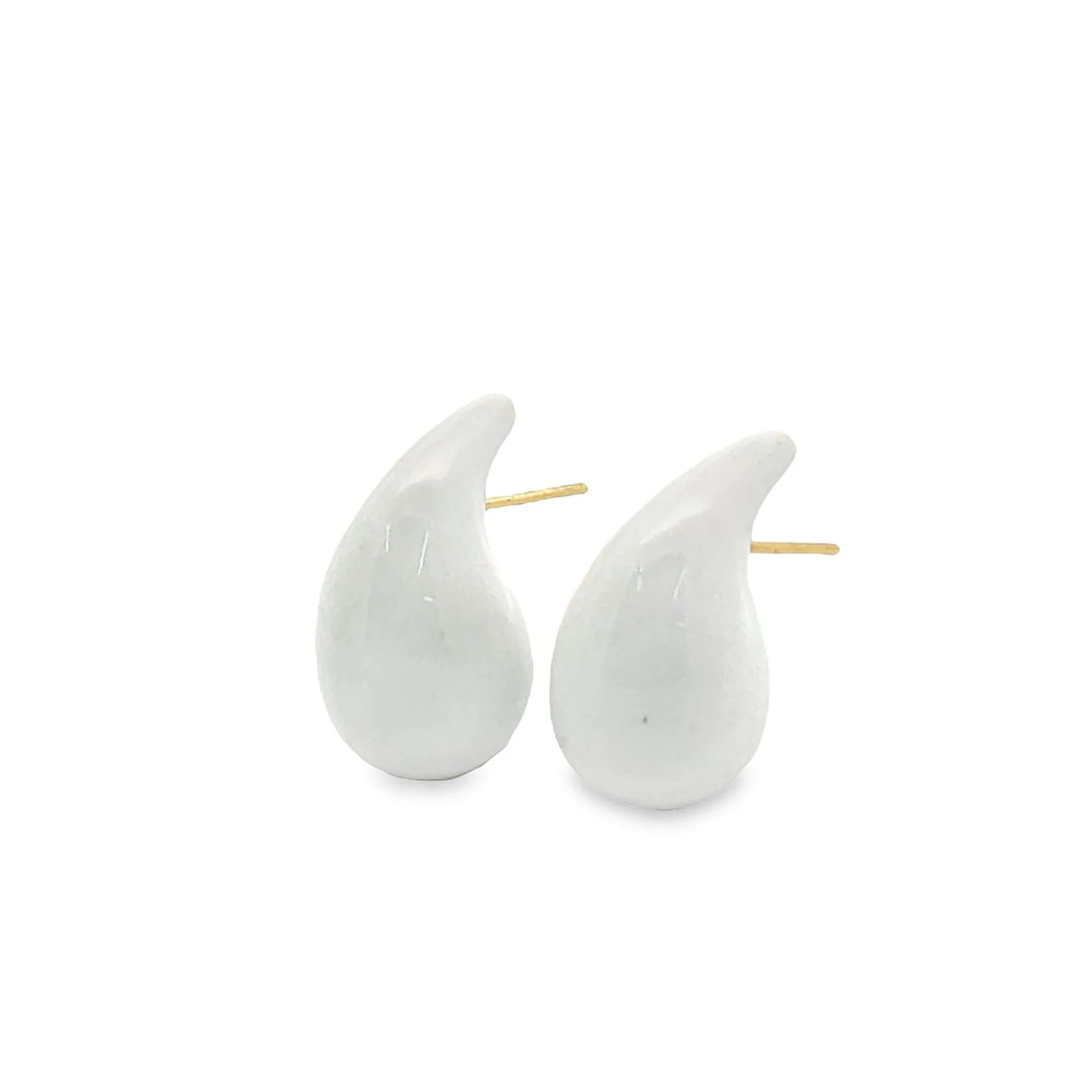 Neon Colored Enamel Water Droplet Earrings (L542)