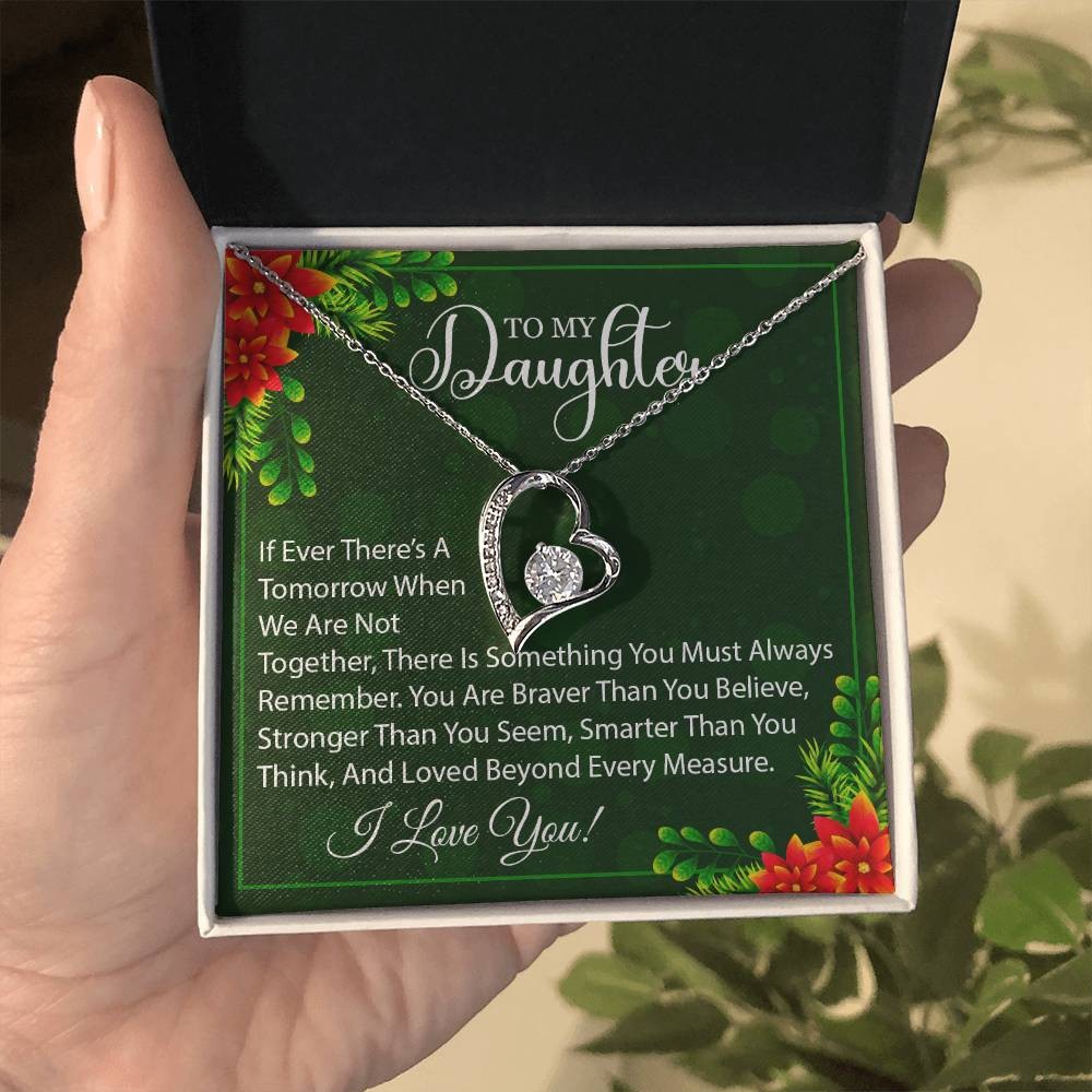 To My Daughter Necklace Father to Daughter Birthday Graduation Gift from Dad Mom