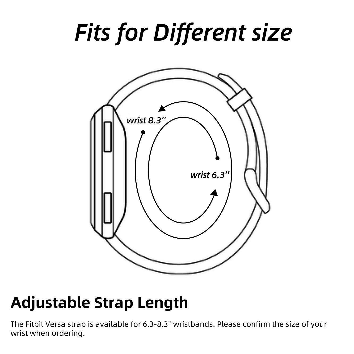 Silicone Rubber Replacement Band Strap Wristband For Fitbit Versa 2 Lite Watch