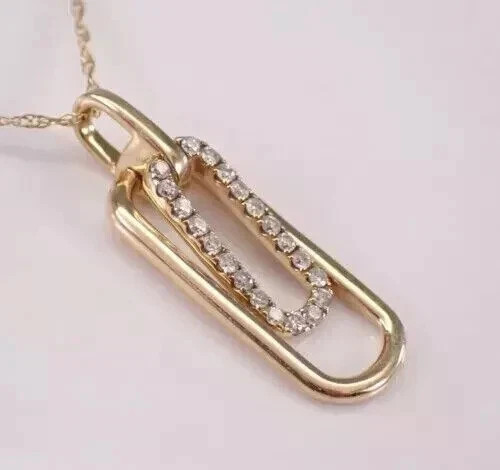 Women’s Charm Beauty Pendant Necklace Simulated Diamond 14K Yellow Gold Plated