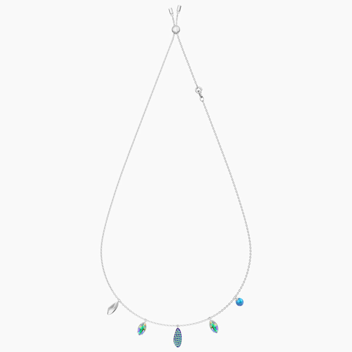 Swarovski Women’s Choker Necklace Organic Rhodium Plated, Multicolored 5470520