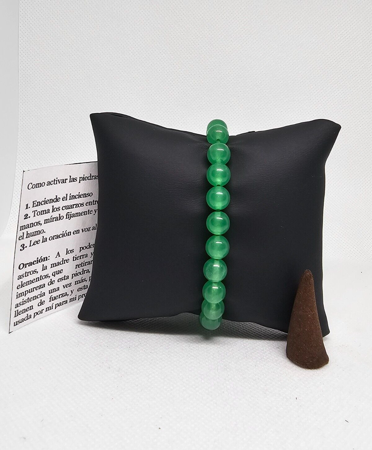 PULSERA DE CUARZO VERDE DINERO Y BUENA SUERTE gratis oracion incienso