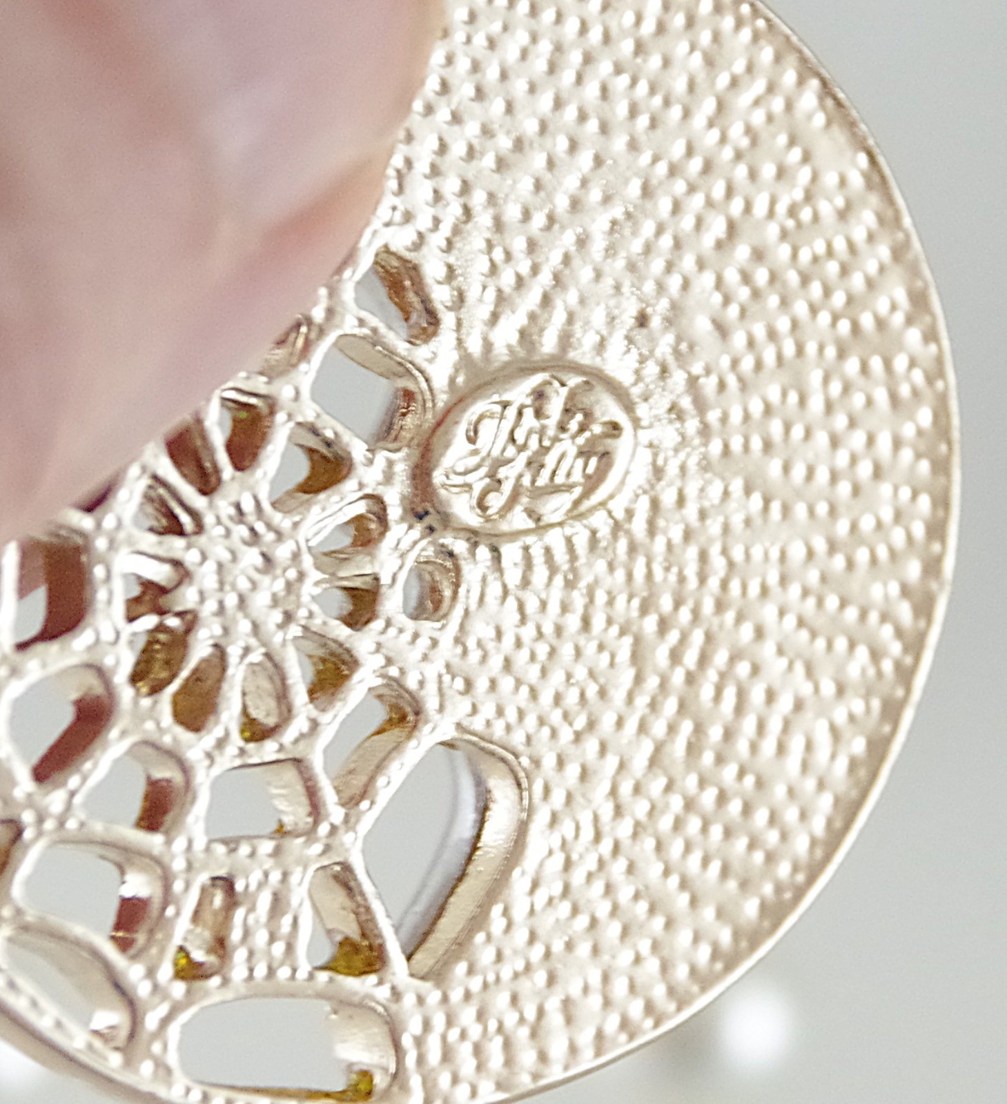 KIRKS FOLLY AB CRYSTAL RHINESTONE WHITE MOON/ DREAM CATCHER ENHANCER NECKLACE