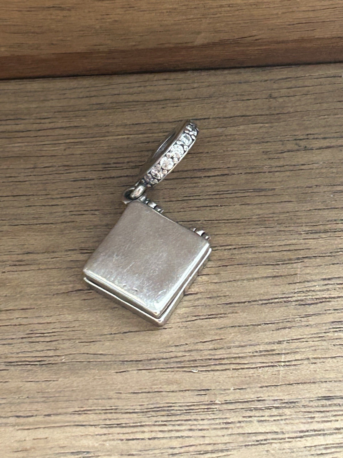 Silver Charm Openable Pizza Box Whit Slice Dangle Charm Red Yellow