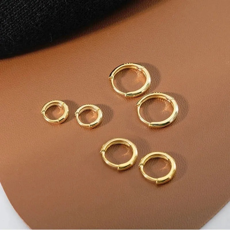 2pcs Gold Tiny Hoop Earrings Cartilage Huggie Hoops for Women Men Unisex
