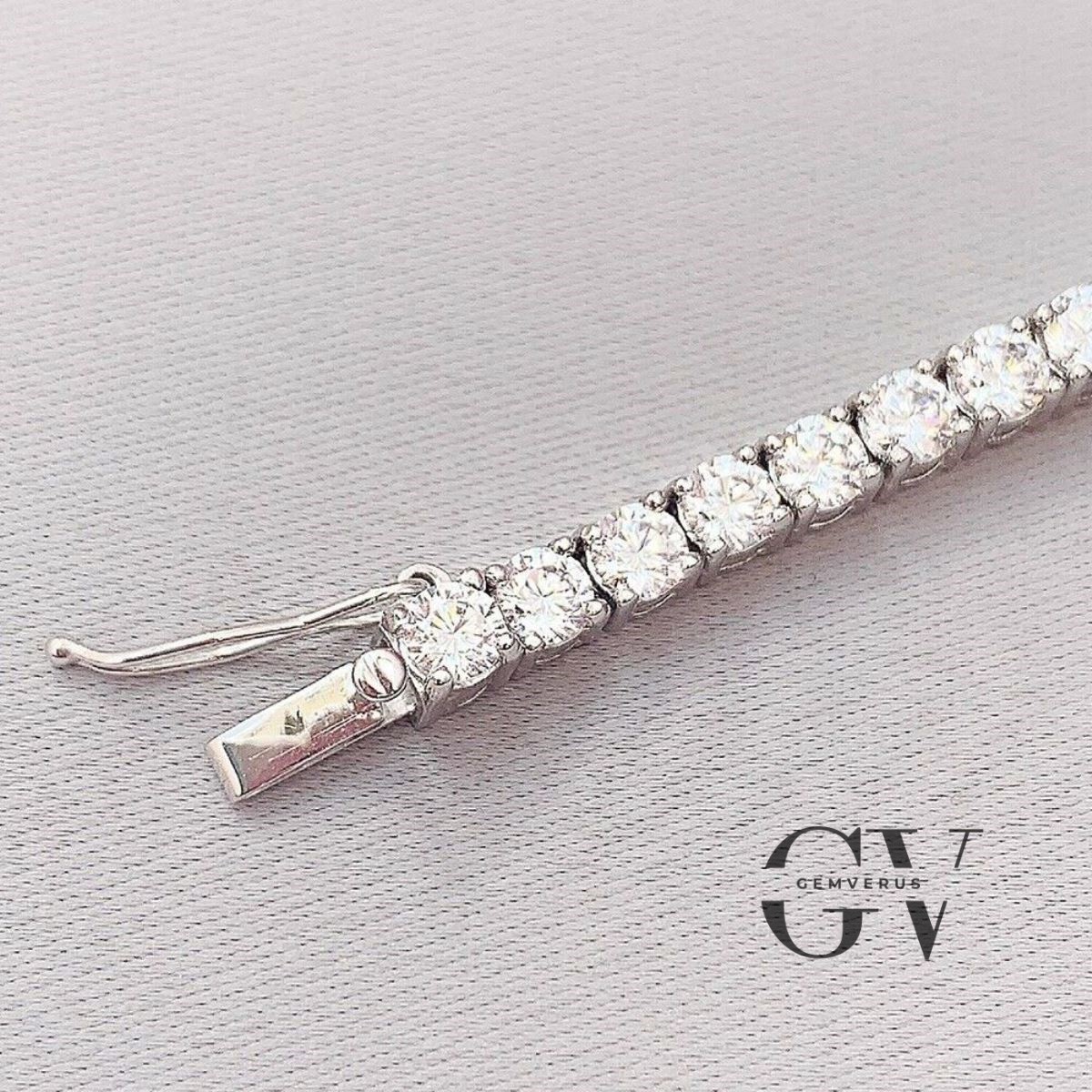 7′ Inch Long Tennis Wedding Bracelet Solid 14K White Gold 6.00 Carat Round Cut
