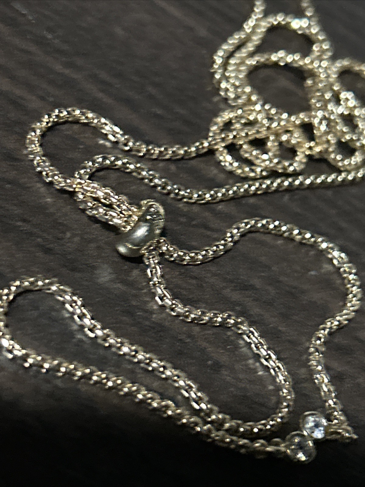 Karl Lagerfeld Stamped Navy Gold Plated Versatile Pendant Slide Necklace 36”