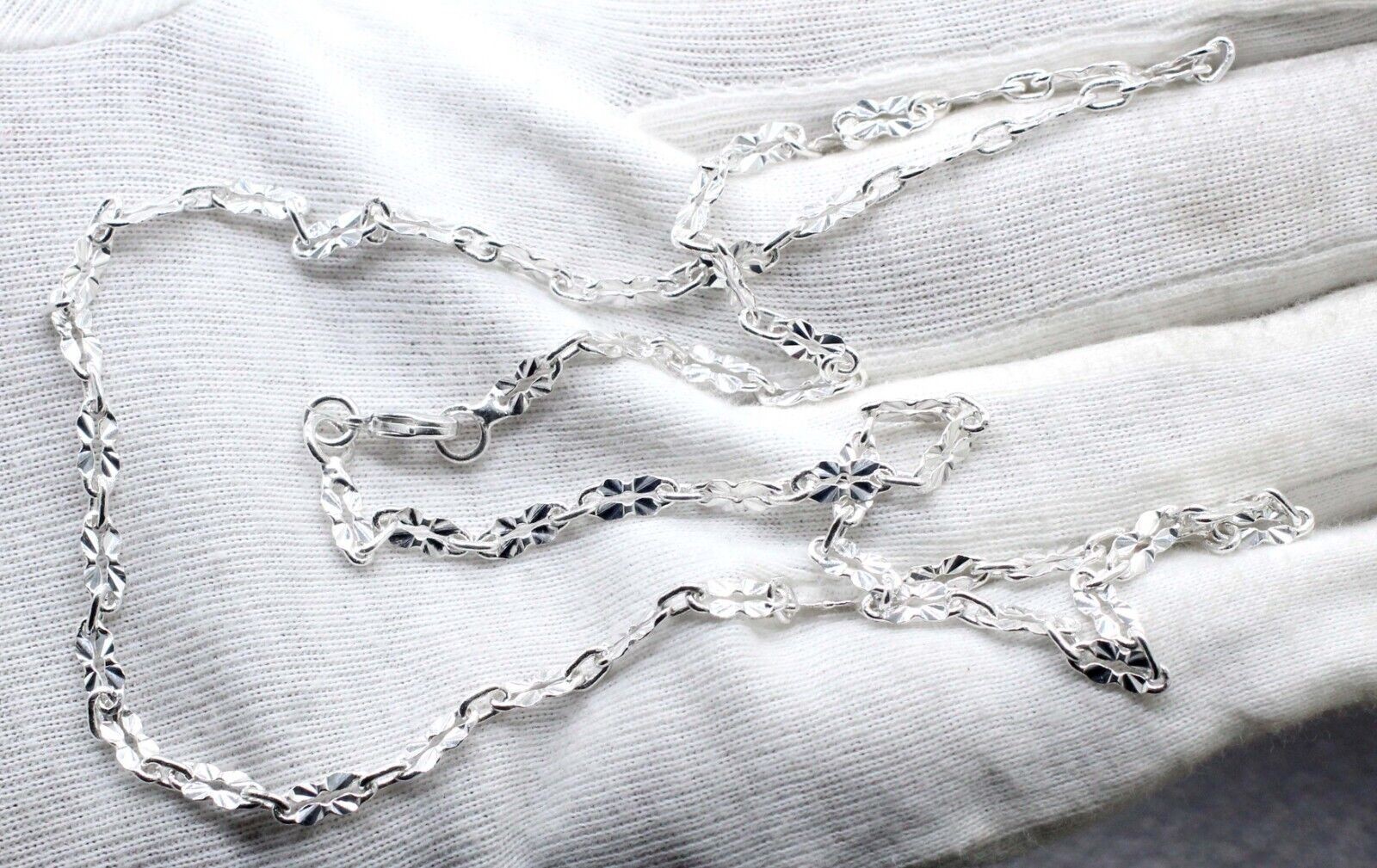 925 Sterling Silver Handmade Jewelry Lovely Lovely Chain S-50.8-55.9cm