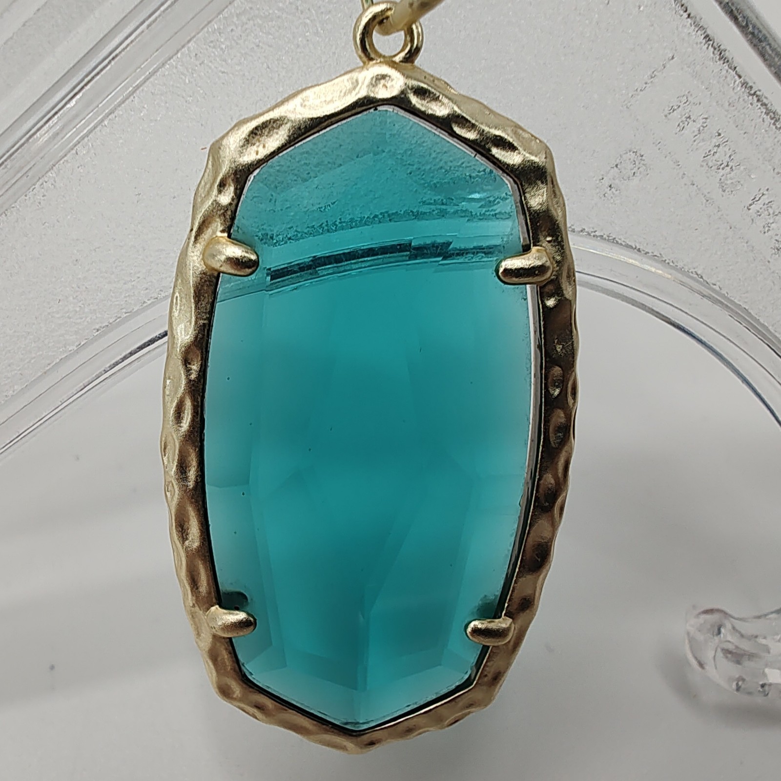 Kendra Scott Dangle Drop Earrings In Blue Illusion/Gold w/ Original Branded Bag
