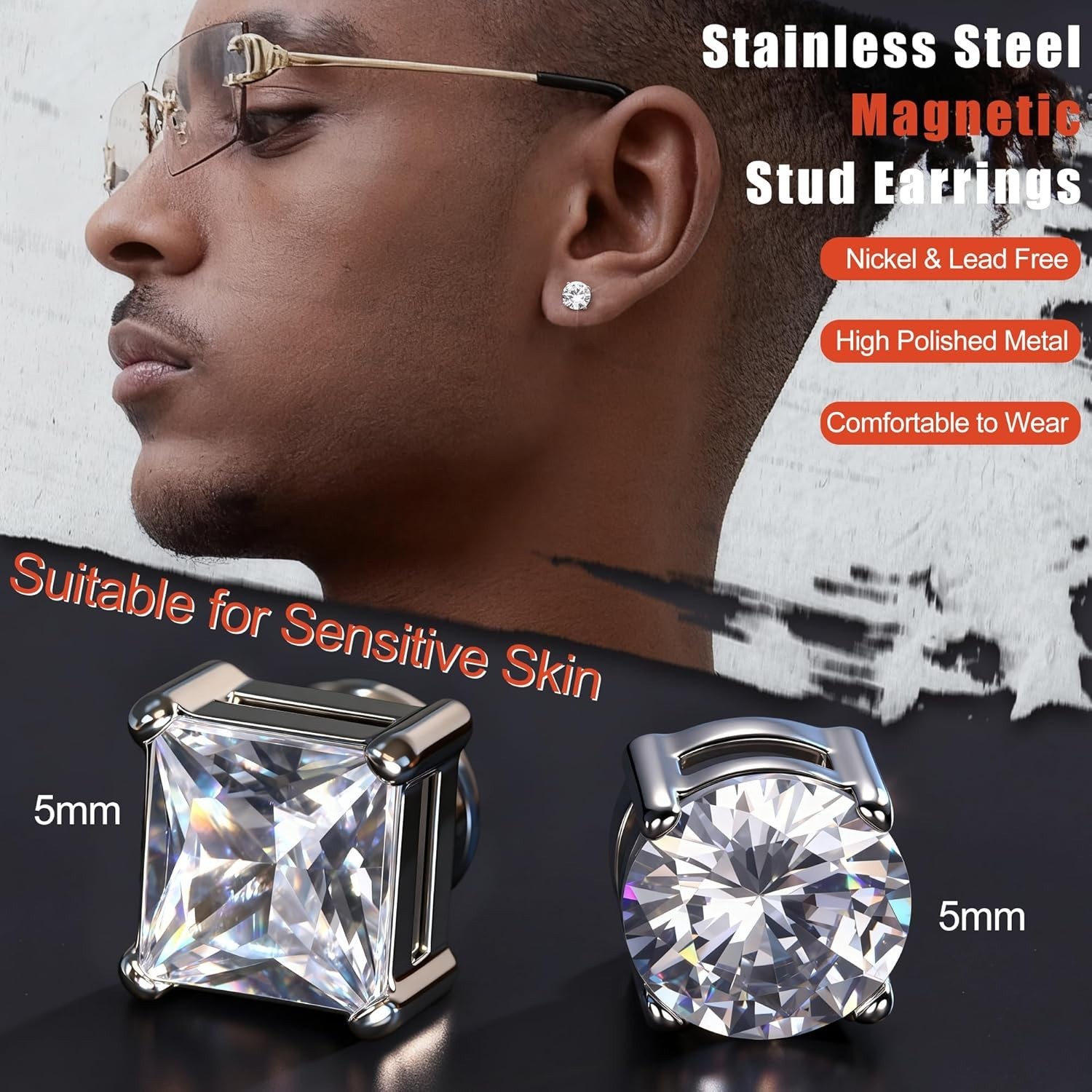 Fashionable Non-Pierced Magnetic Earrings Set – Perfect Gift for All Occasions