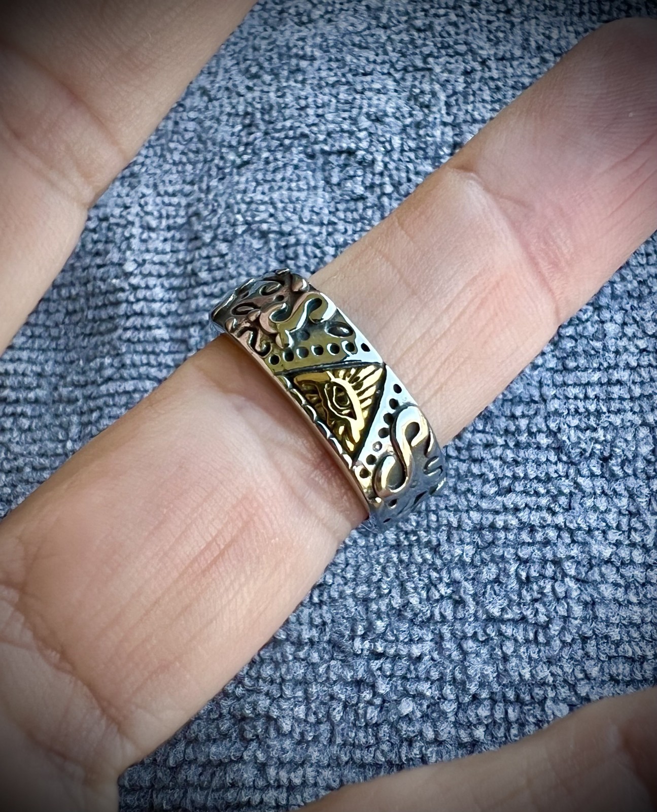12 pc Rings Set Silver Punk Rock Alt Goth Jewelry (various sizes)