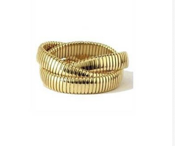Three Strand tubogas Rolling bracelet Seen On Emily Ratajkowski