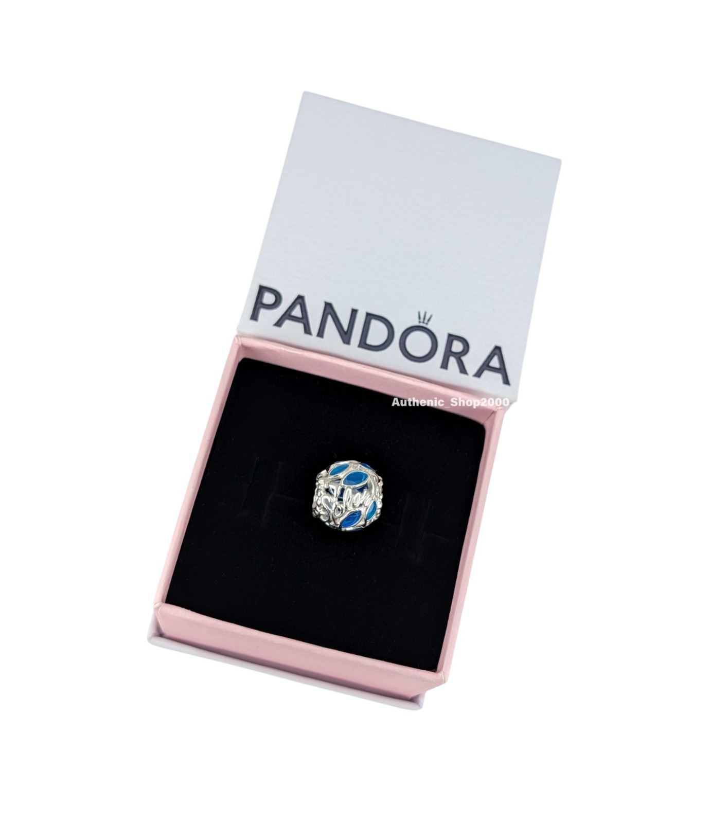 New 100% Authentic PANDORA Blue Splash Openwork Swimming Fish Charm 79469901