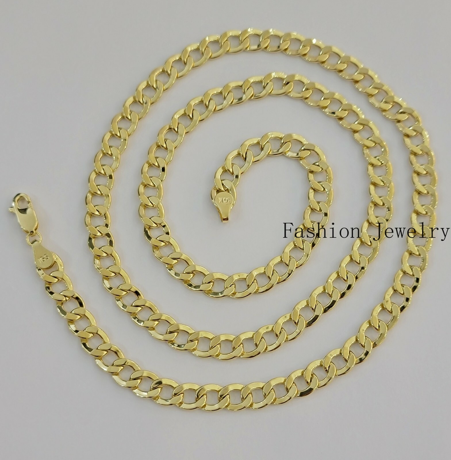 10k Gold Cuban Link Chain Necklace 6.5mm 20″ 22″ 24″ 26″ 28″ REAL 10kt Yellow Gd