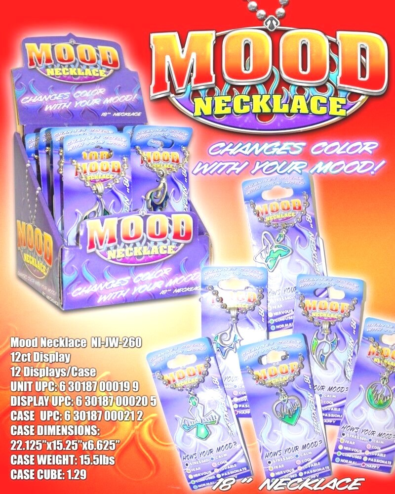 3 MOOD NECKLACE CHANGES COLOR W YOUR MOOD /Necklace any Random designs