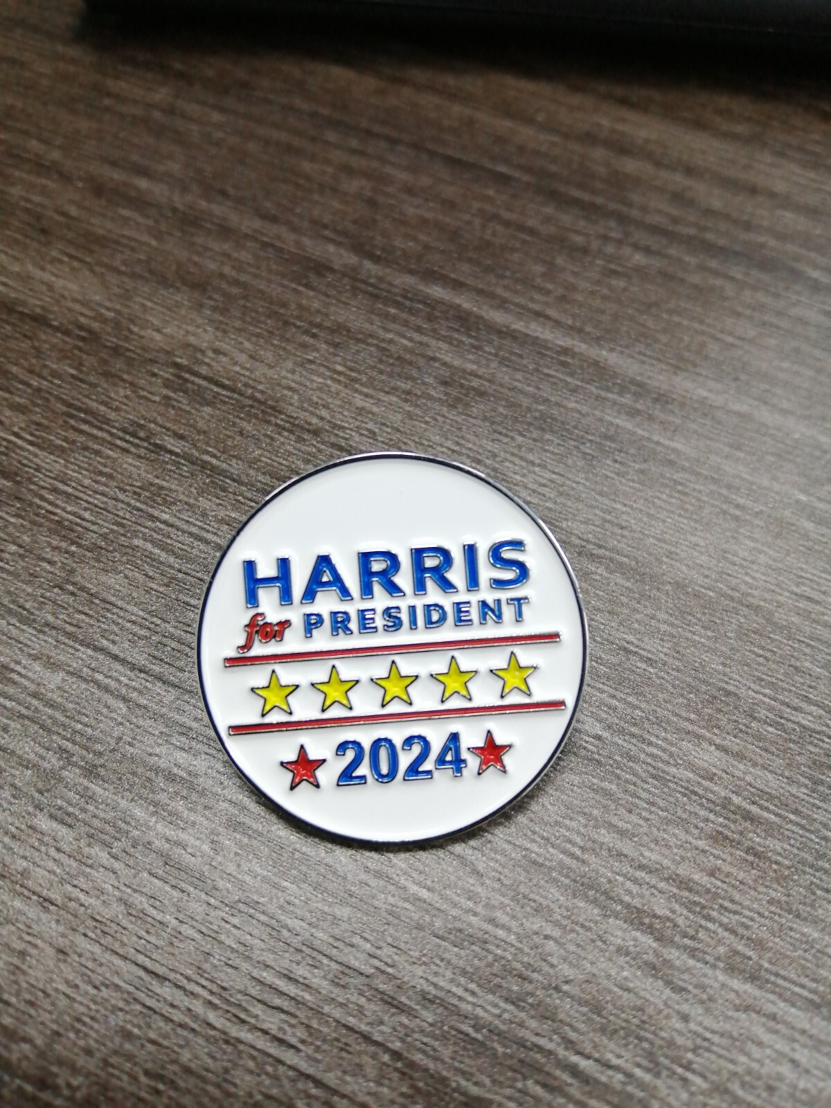 Kamala Harris for president 2024 1.15inch round lapel pin individually wrapped