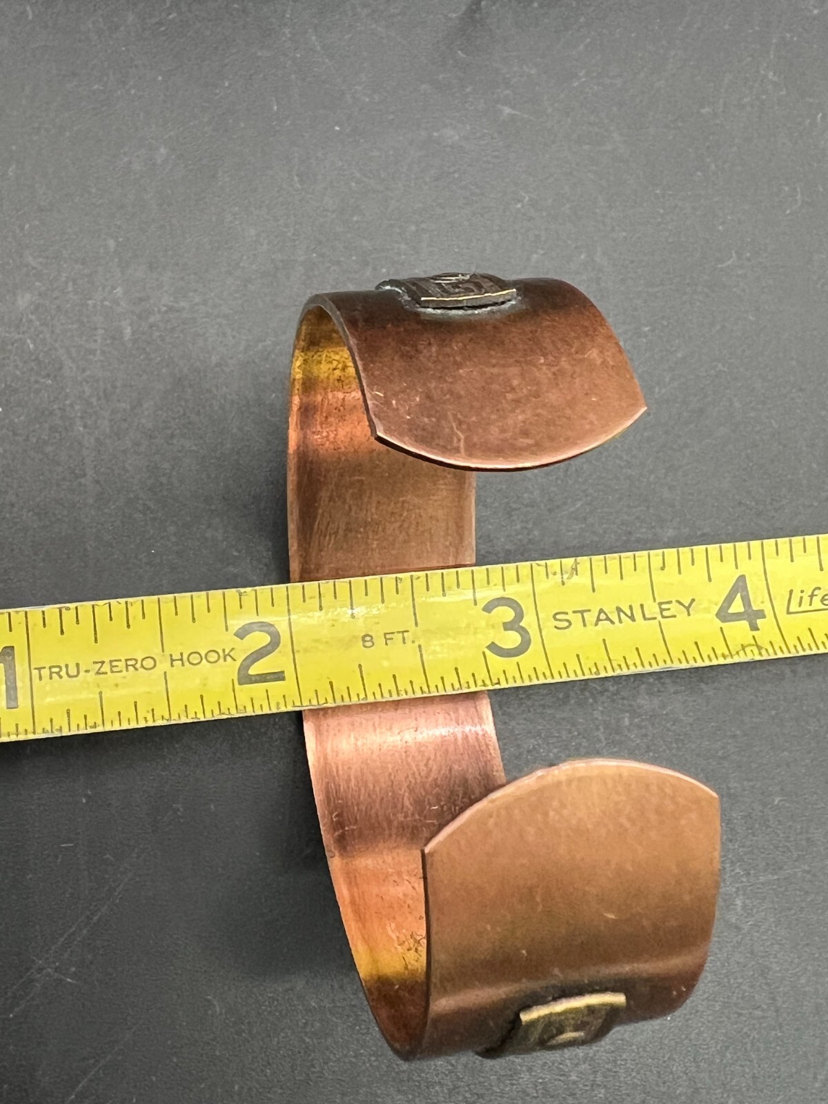 Vintage Greek Key Copper and Brass Bracelet Cuff 30g