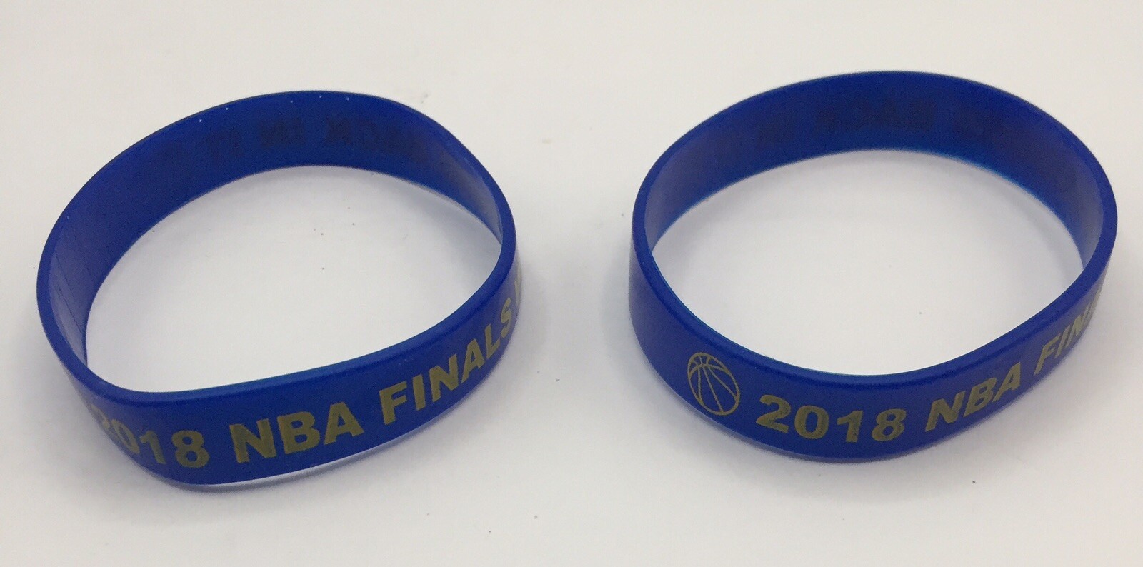 2018 NBA Finals Warriors Silicone Blue / Gold Wristbands