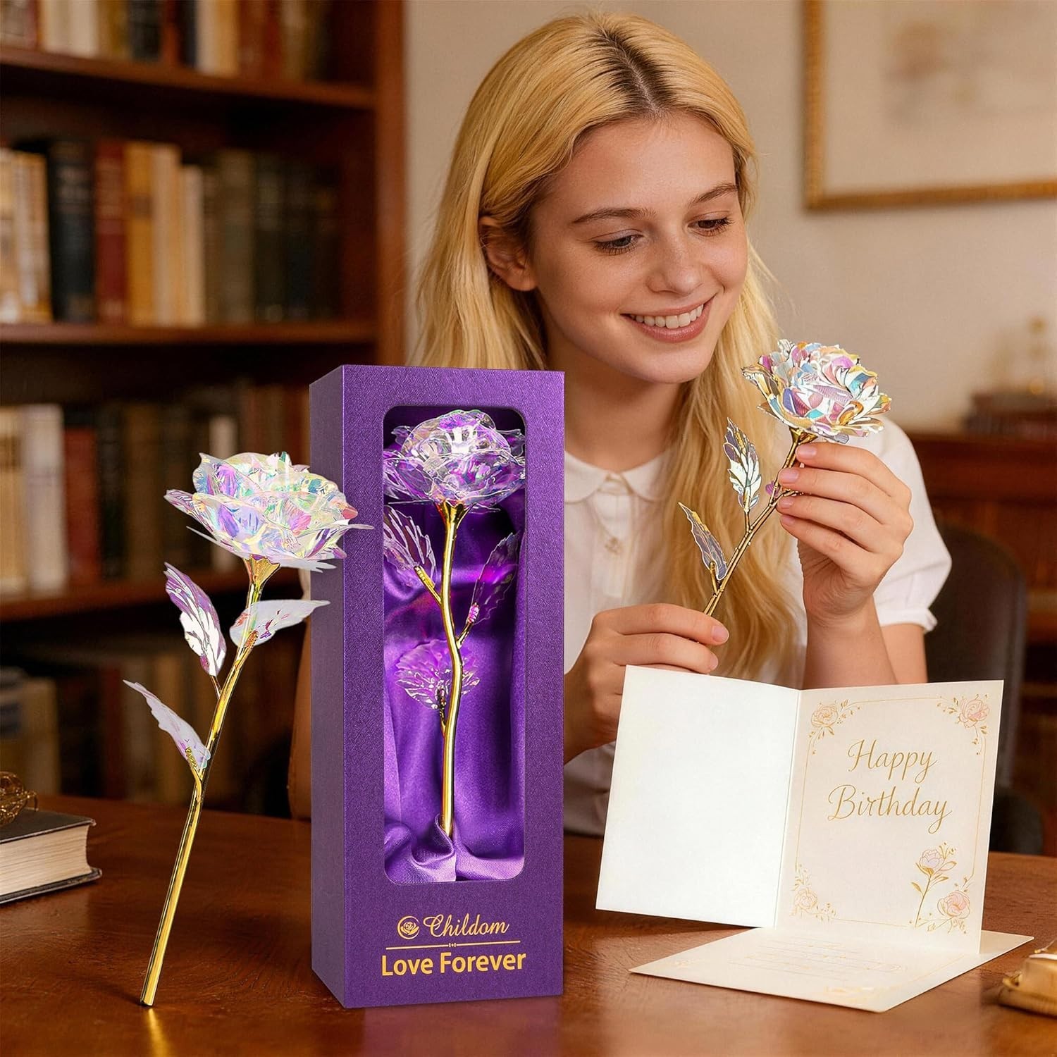 Elegant Floral Gift of Never Withered Rainbow Roses – Symbol of Love and Beauty