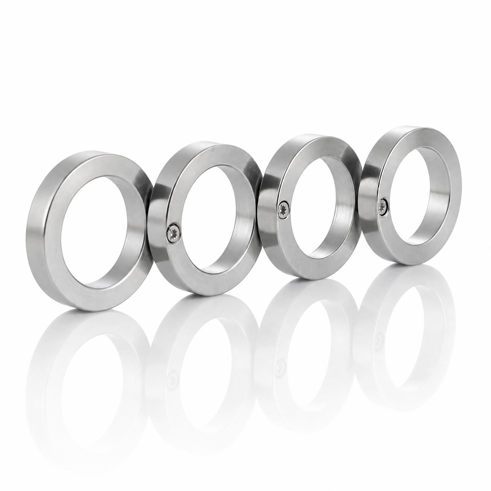 New 4pcs Outdoor Rotatable Folding Clasp Ring Stainless Steel For Men Hiking
