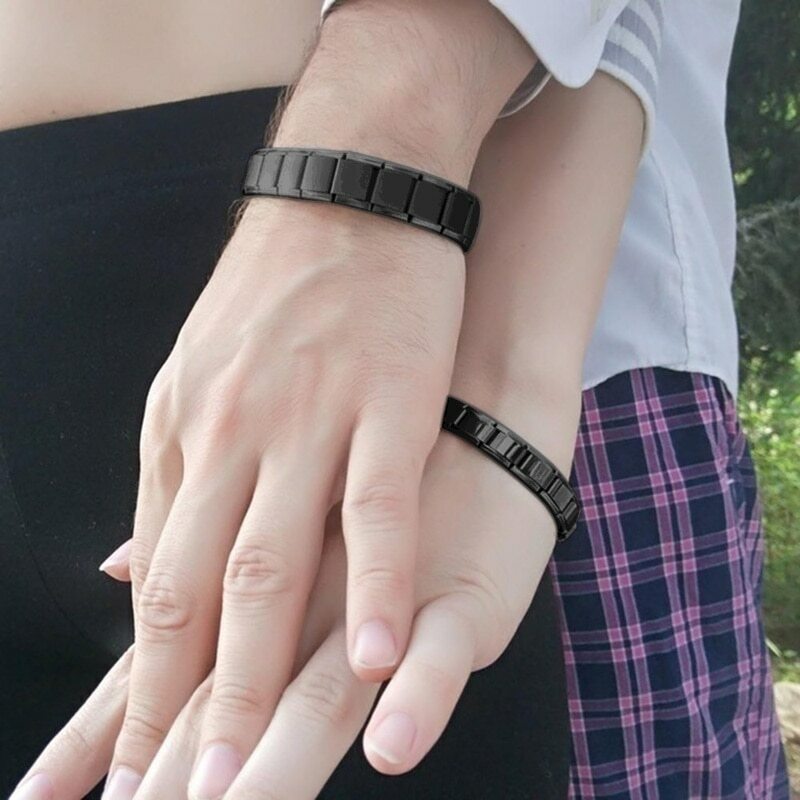 Weight loss Therapeutic Energy Bracelet Healing Therapy Titanium Steel Magnetic