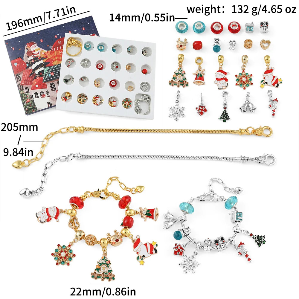 Anime Bracelet Charm Advent Calendar Blind Box Festival Jewelry Gift
