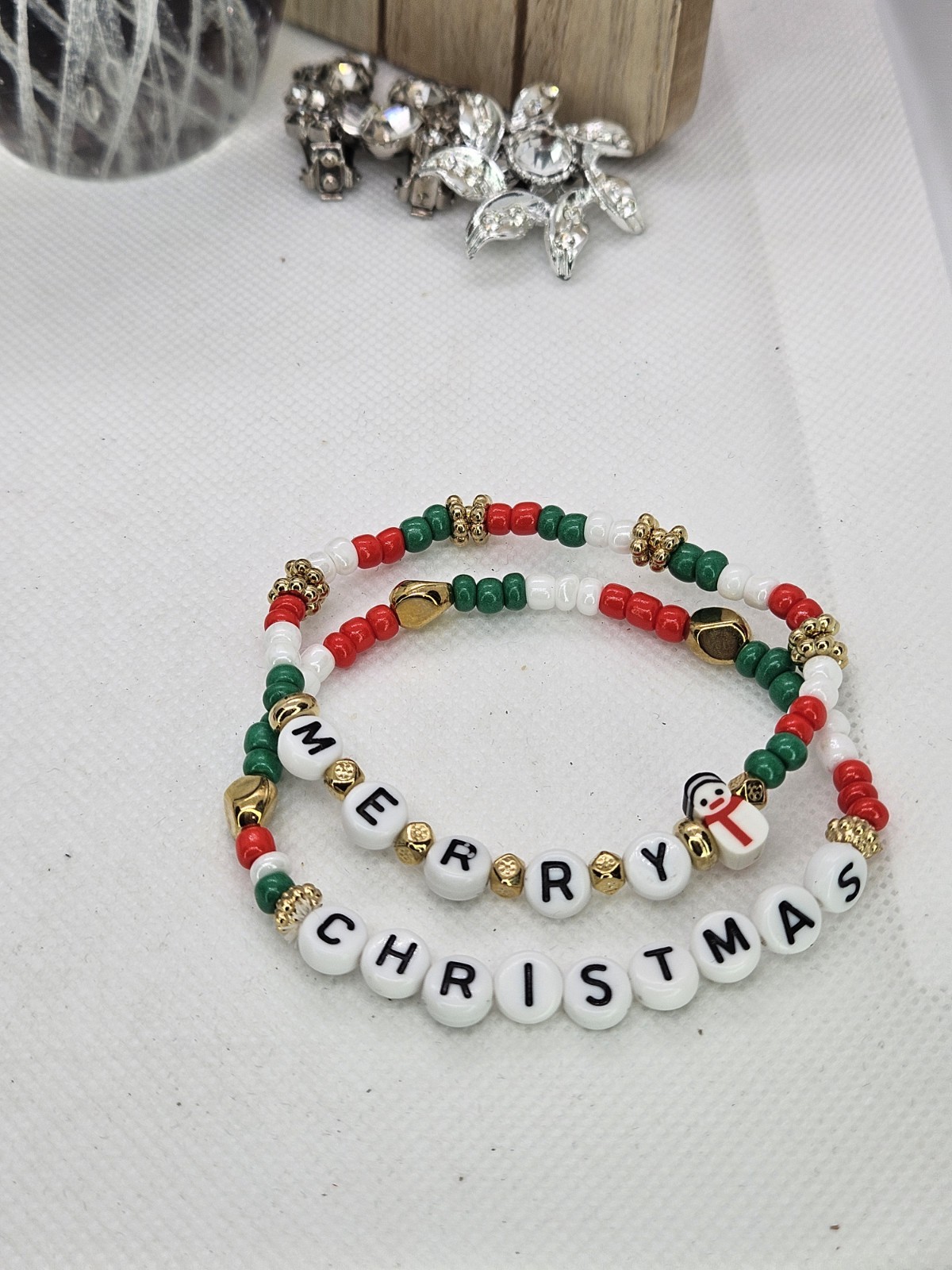 Joyful Christmas Colored Set Of 6 Bracelets Bundled For Xmas Gifts