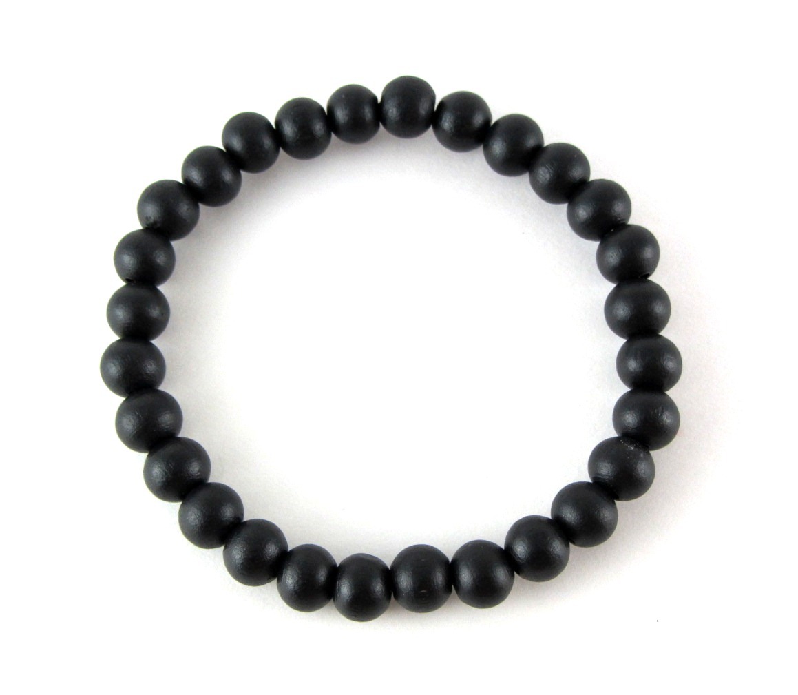 Wooden Bead Bracelet Piece Good Quality Wood Plain Style MANY COLORS!!!