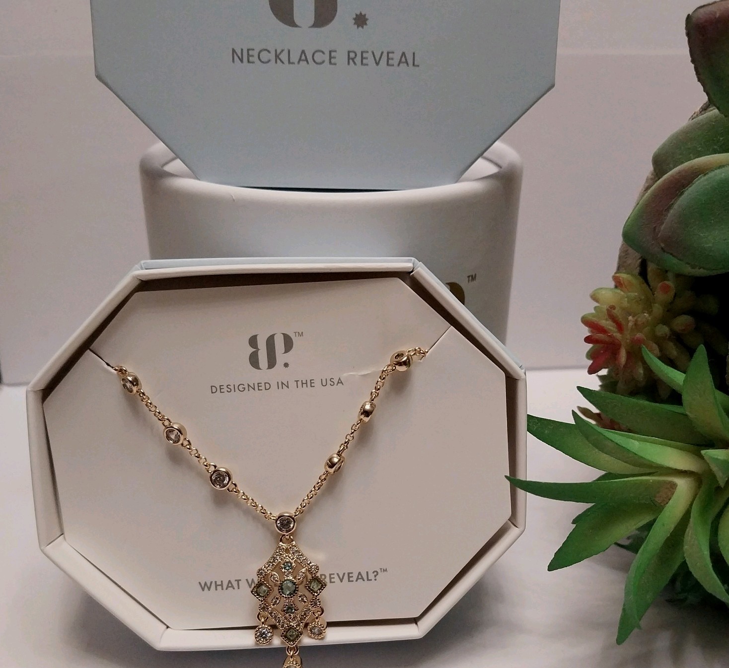Bomb Party Necklace “Gilded Heirloom” NK98857 Paraiba Tourmaline Gold