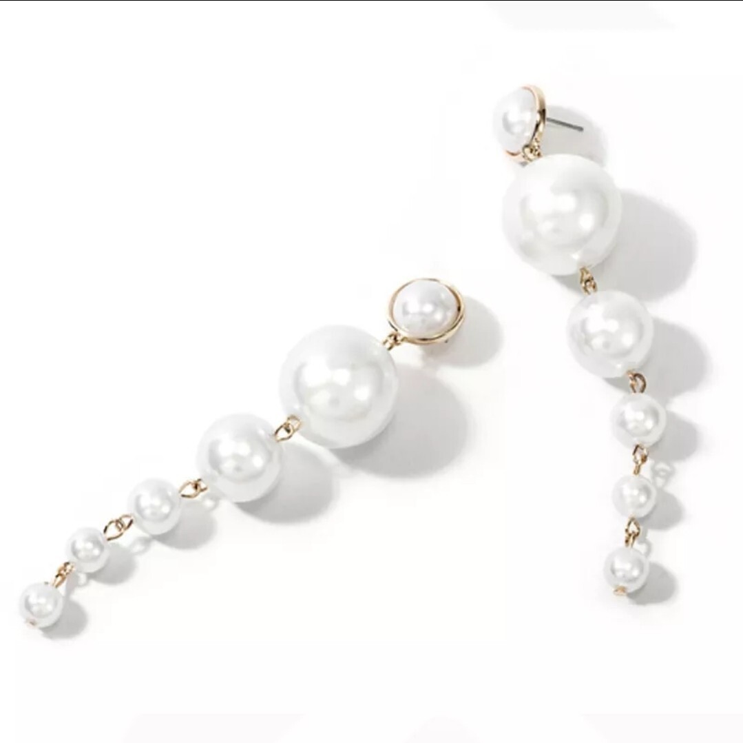 3.5″ Long Statement Earrings Dangle Pearl Fashion Jewelry 88D
