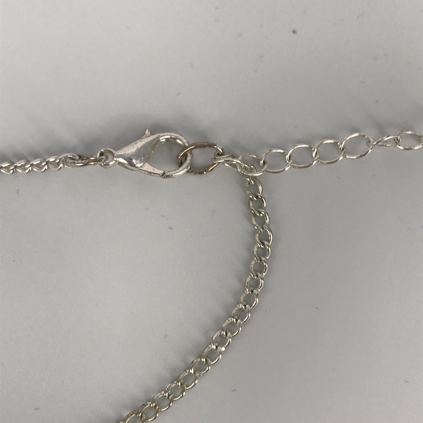 Bohemian Silver Tone Filigree Open Work Lattice Floral Bib Necklace 18″