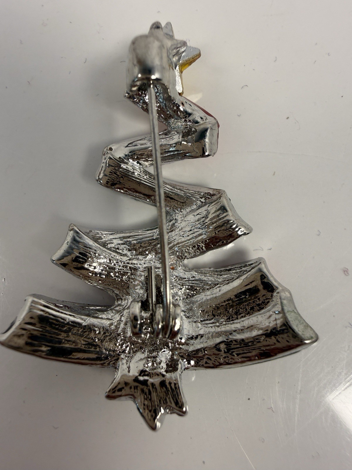 Sparkle And Shine Christmas Tree Brooch With Colorful Rhinestones