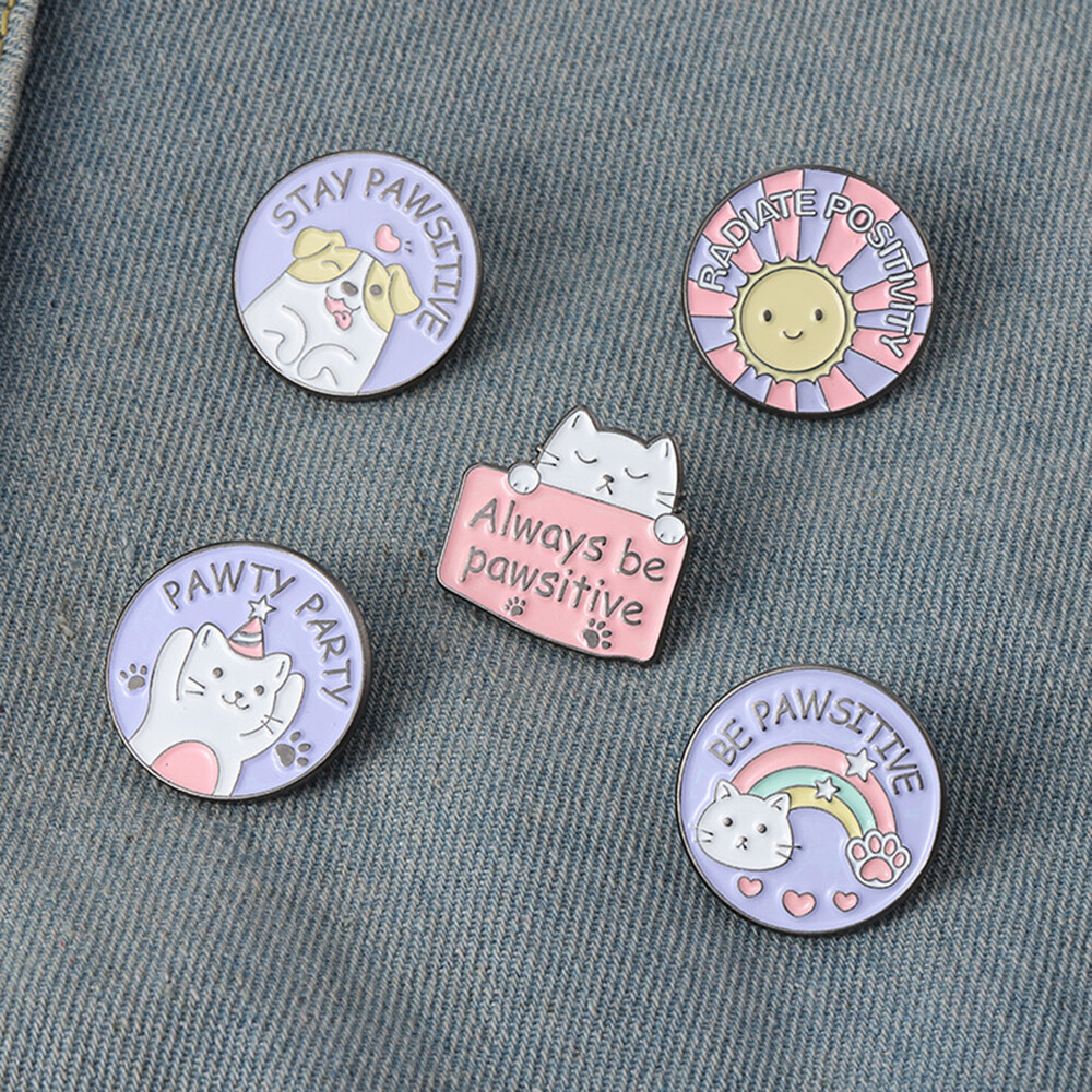 Cartoon Enamel Brooch Pin Halloween Ghost Moon Phase Collar Badge Corsage Gift