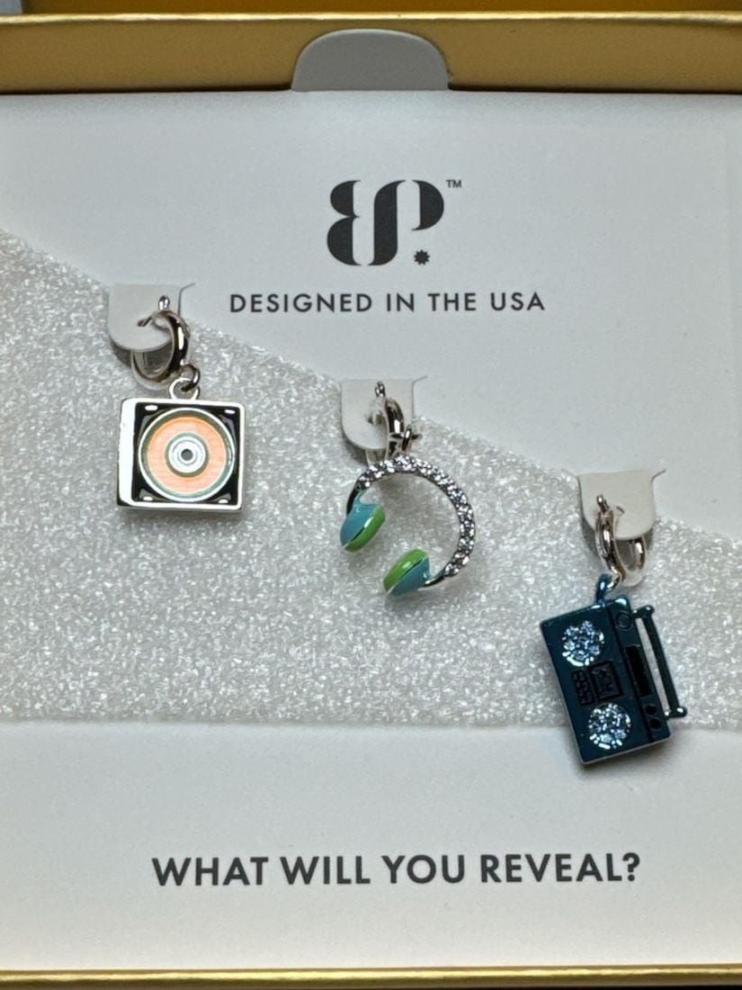 BP Gem Society Charms – Throwback Tracks CZ and Enamel on Silver