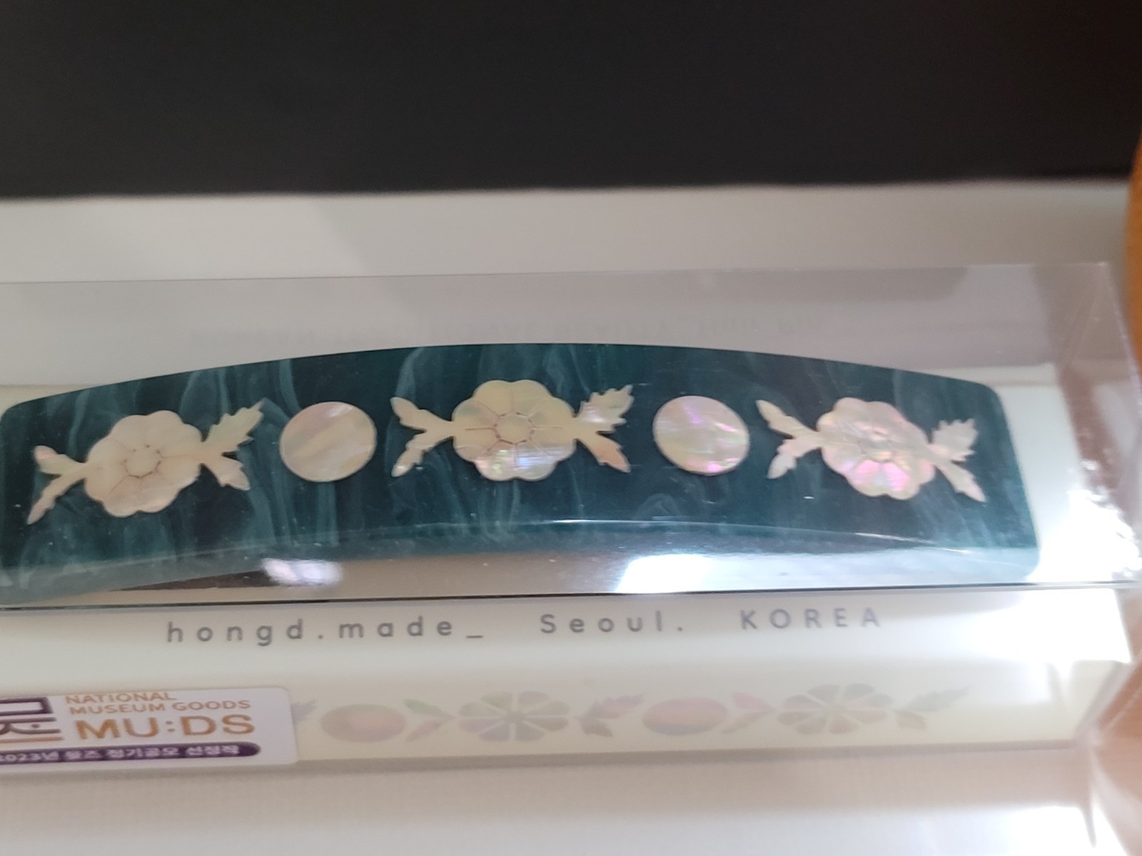 National Museum of Korea Mother of Pearl Hair Pin Clip Korean Traditional Beauty