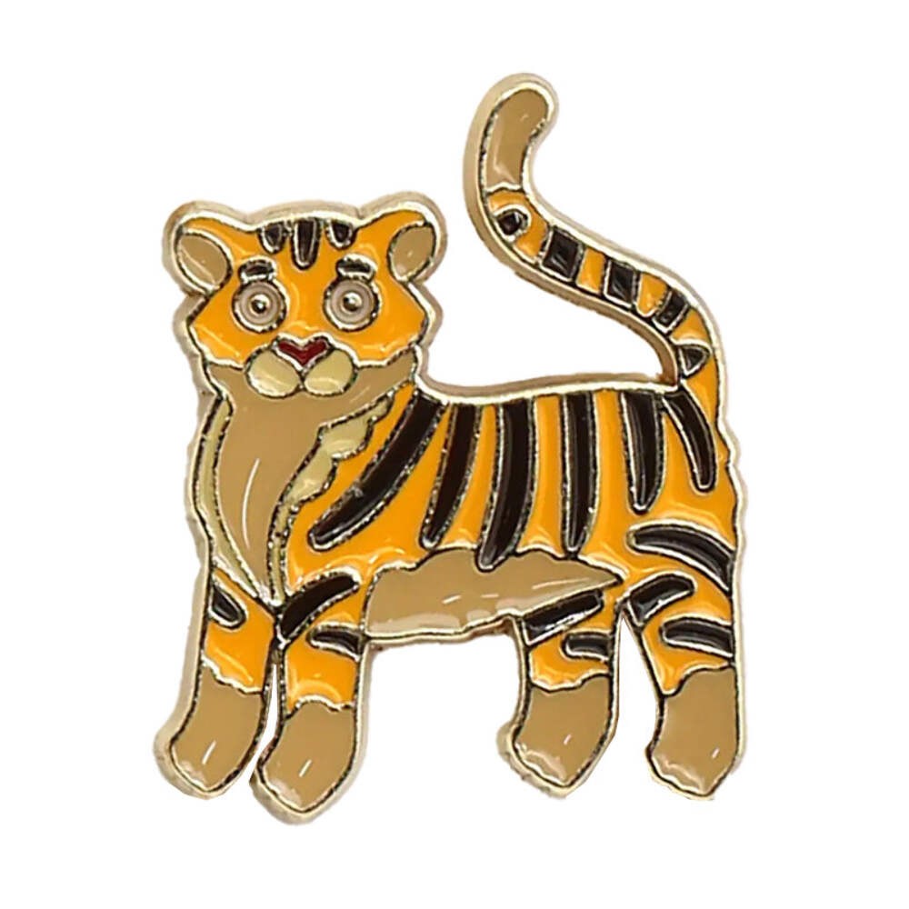 Tiger Enamel Pin Stylish Animal Themed Accessory for Nature Lovers