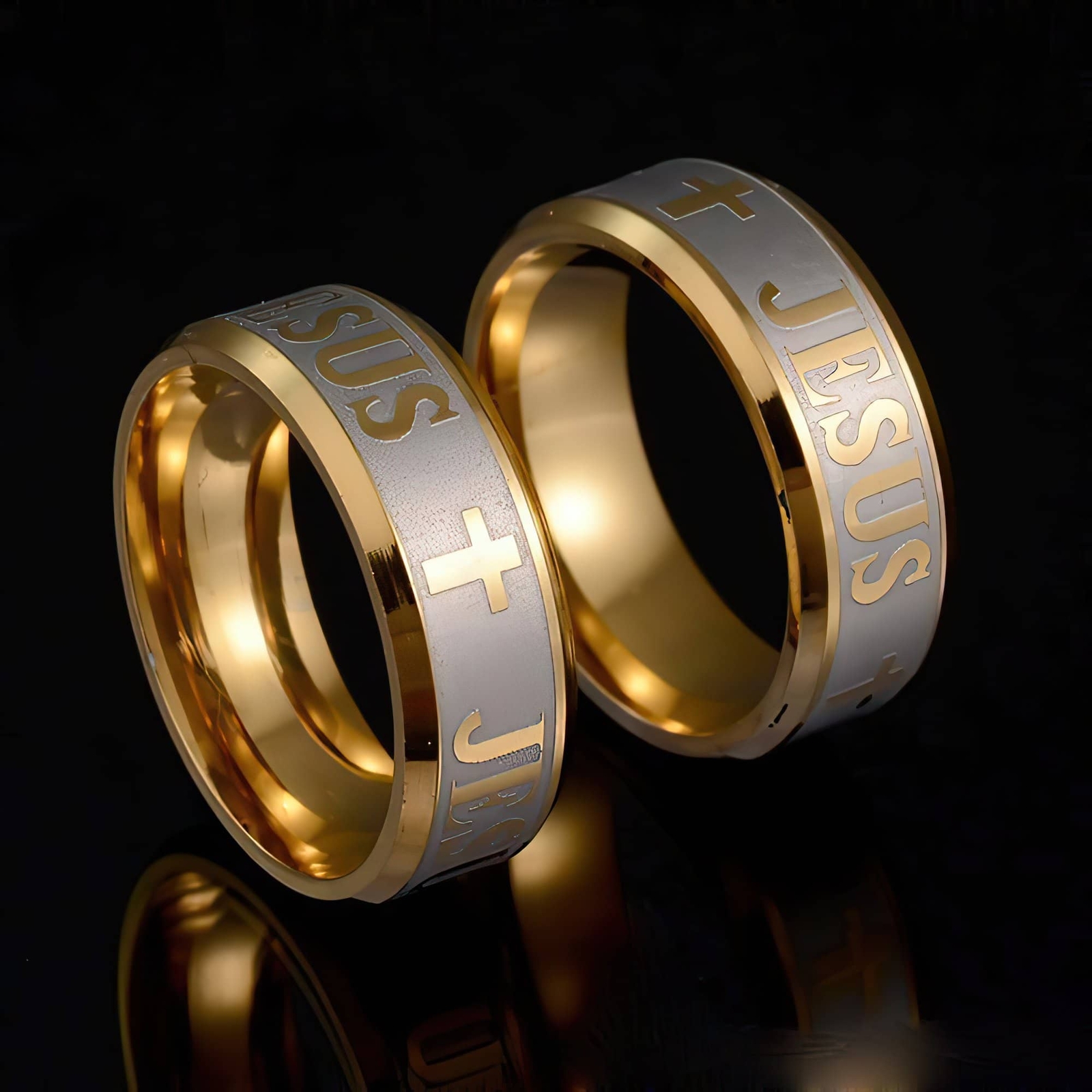 Jesus Stainless Steel Rings in 5 Styles Ships Free from the USA