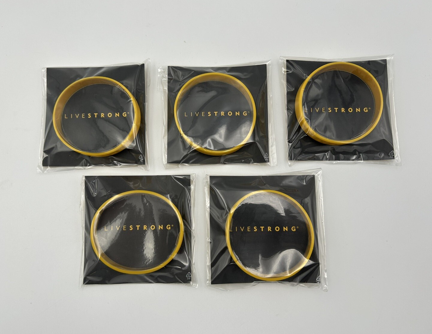Lot of 5 – Nike Livestrong Authentic Bracelet NEW (Size L/G-XL) 8″/202 mm