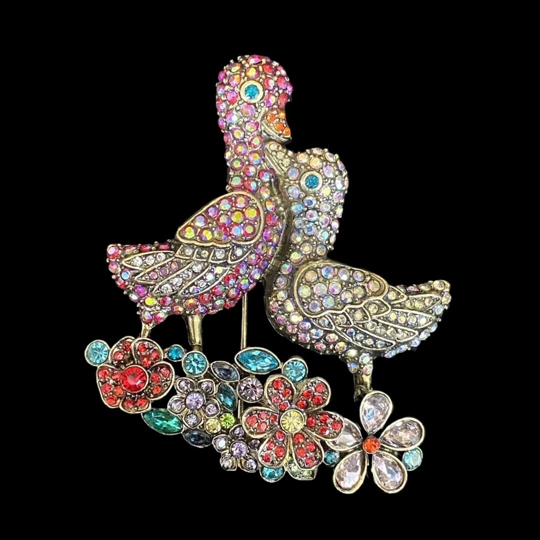 1pc Vintage Women Men Luxury Crystal Brooch Rhinestone Baroque Pin Accessories