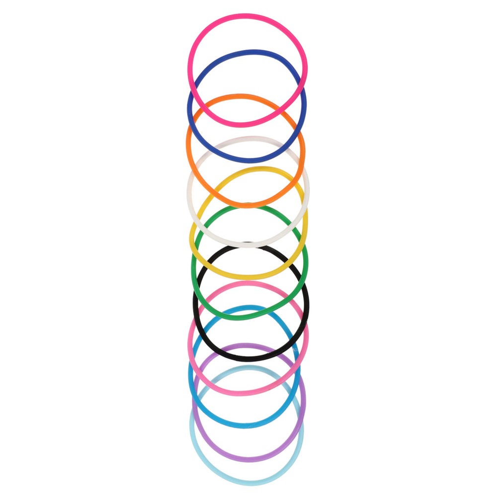 2 PCS Wristbands Silicone Colorful Adjustable Jelly Bracelets Elastic