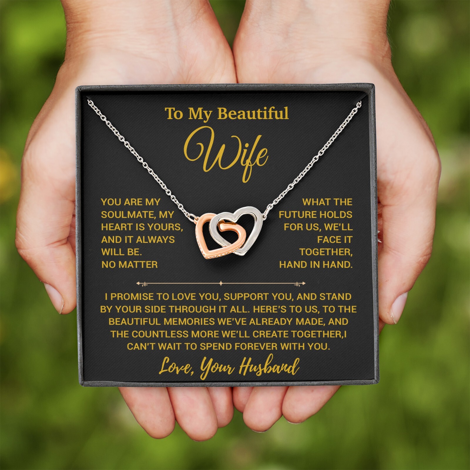 To My Wife Necklace, Vanlentines Gifts For Women, Anniversary Gift For Wife