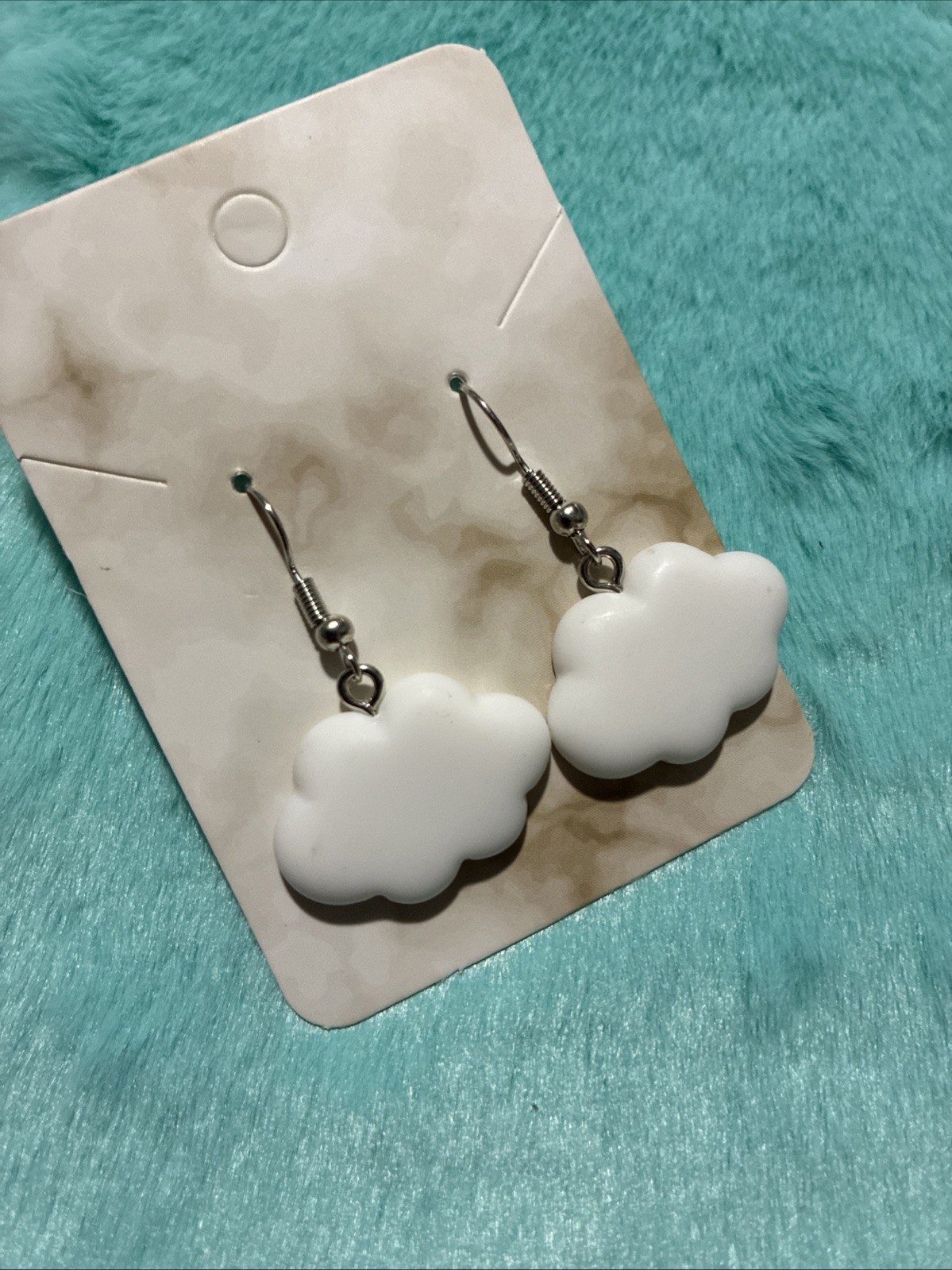 Stylish White Cloud Earrings. Unique, Party, Cute, Festive, Casual