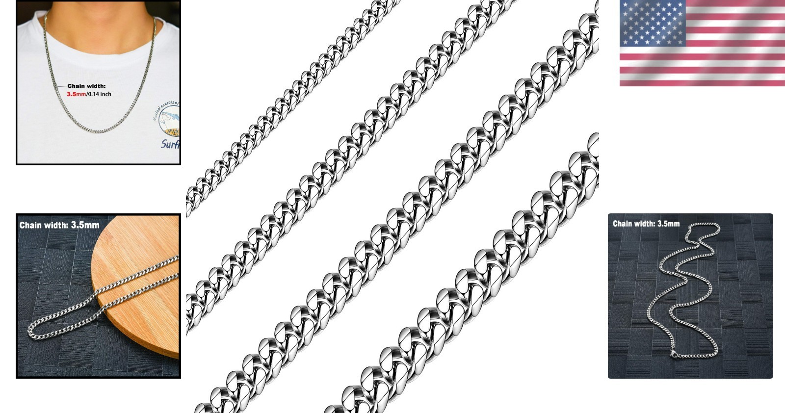 Elegant Cuban Chain Necklace in Stainless Steel – Perfect Gift for All Occasions