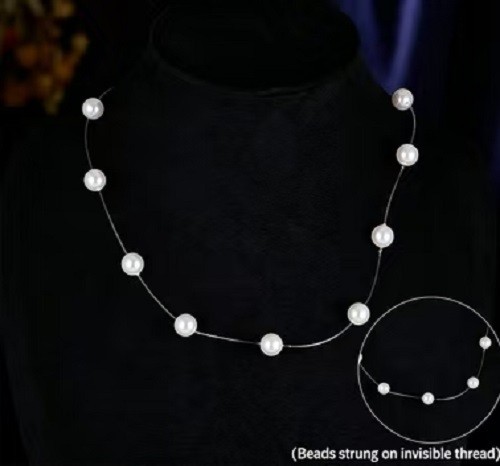 Minimal White Pearl Choker With Extender Chain Dainty Wedding Daily Necklet